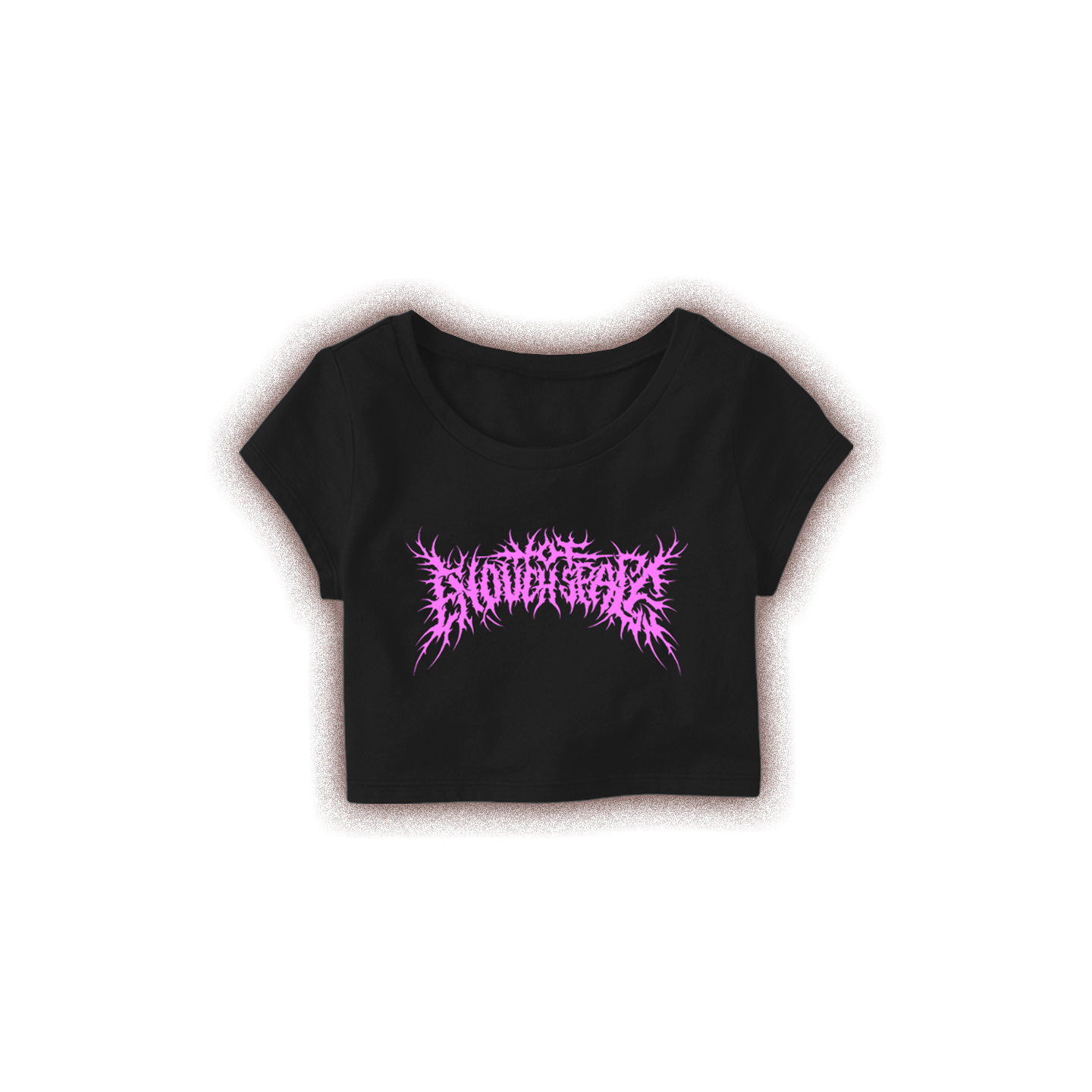 Pink Metalcore Crop Top