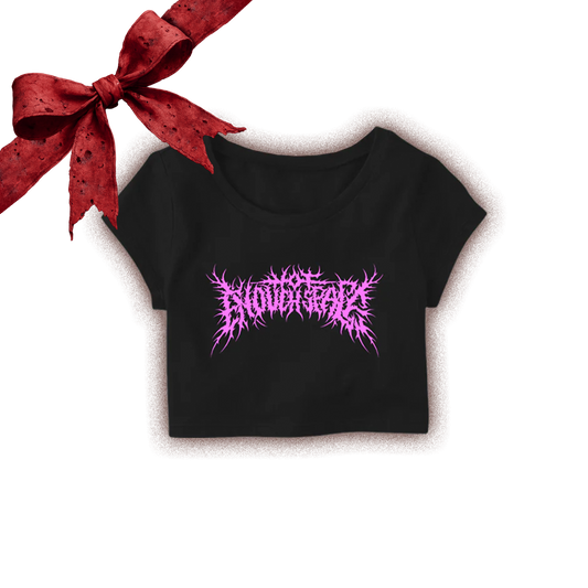Pink Metalcore Crop Top